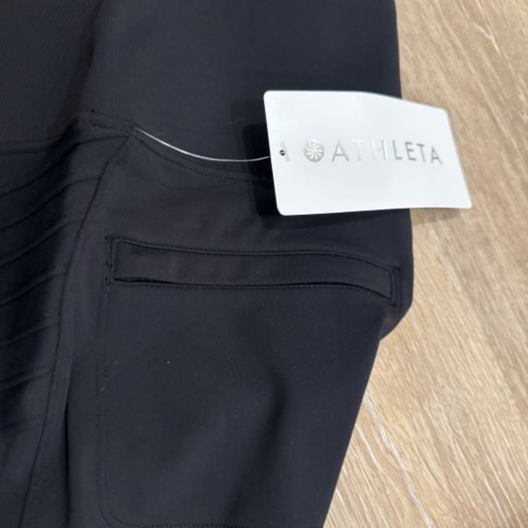 NWT Athleta MOTO Delancey Tight BLK SM - Picture 2 of 7